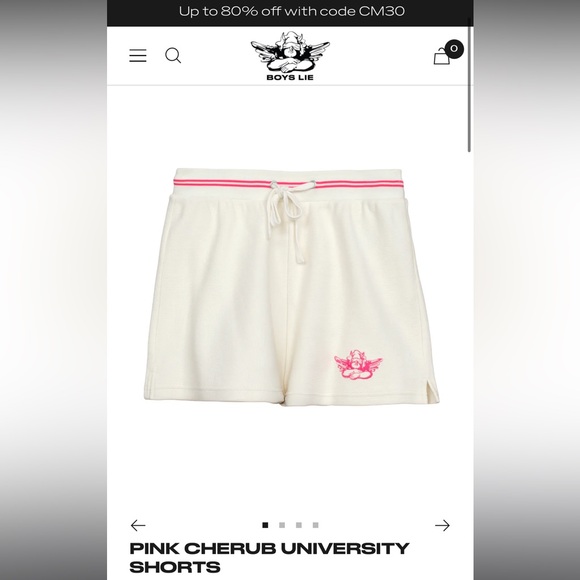 Boy’s Lie cherub university cotton Henley crewneck and short set - Picture 3 of 9